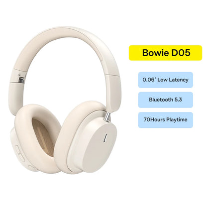 Auriculares inalámbricos Bluetooth 5.3 circumaurales Baseus – Diafragma HiFi de 40mm, auriculares plegables con 70H de reproducción y audio espacial