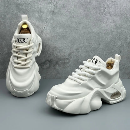 Zapatillas deportivas para hombre de talla grande, estilo «New Dad», con suela de plataforma gruesa, modernas, versátiles, informales, deportivas, de moda, cómodas y para el día a día.