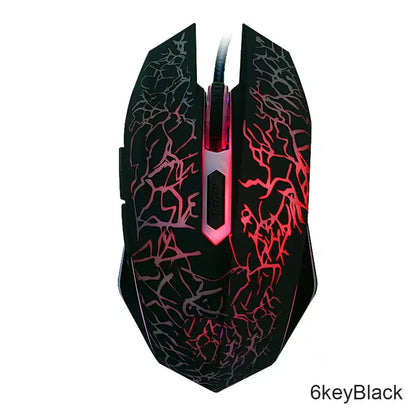 2400 DPI USB žičani gaming miš s LED pozadinskim osvjetljenjem, profesionalni ergonomski gamerski miš za PC, prijenosno računalo i MacBook