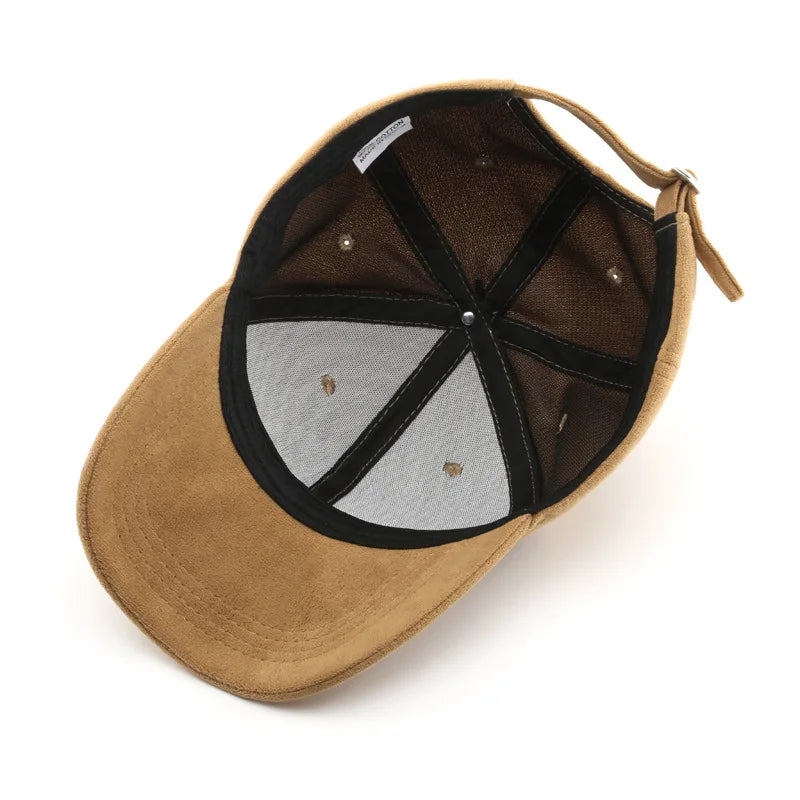 Afslappede baseballkasketter til kvinder og mænd – modekasketter i ruskind til efterår og vinter – udendørs solkasketter – snapback-kasketter – unisex-kasketter i ensfarvet design – hiphop-kasketter