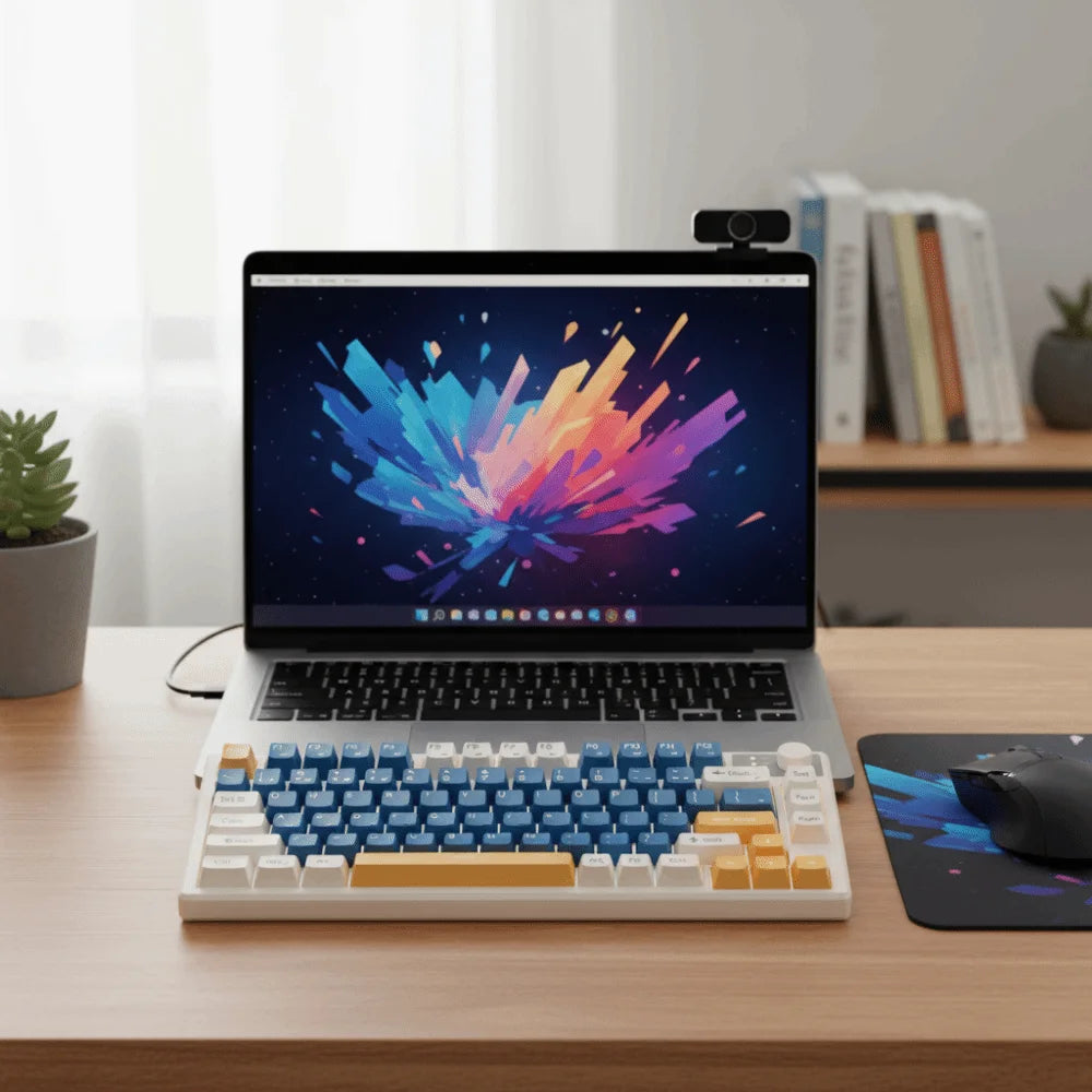 Wired Connection Gaming Mechanical Keyboard Compact Layout 75 Layout Mechanical Feel Keyboard Ultra-Quiet