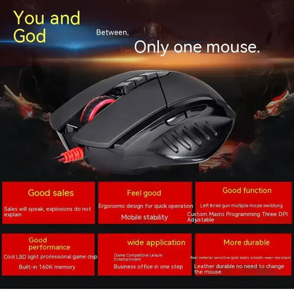 Bloody V7M trådbunden mus RGB lätt ergonomisk design 4000dpi PC kontor e-sport gaming makroprogrammerbar mus för CF LOL CS