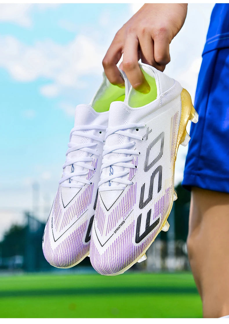 New Men Soccer Shoes Match Football Boots Sneakers Non-Slip Grass Cleats High-quality Futsal Indoor Hot-selling High-top Outdoor