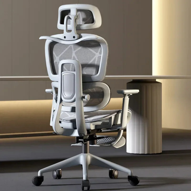 Ergonomic Gaming Computer Chair Adjustable Office Chair with Lumbar Support, Mesh Executive Desk Chair with Headrest, Armrests & Foot Wheels