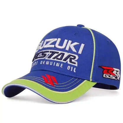 Gorra de béisbol con bordado Suzuki Star 2026, popular para carreras de motos, moda casual