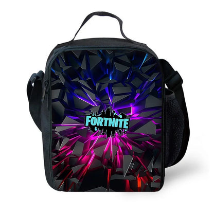 Classic Game Fortnites Child Insulated Large Capacity Bag for Boy &Girl Student Outdoor Picnic Resuable Thermal Cooler Lunch Box