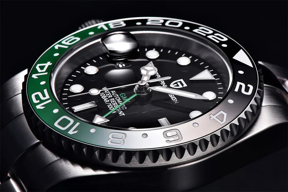 PAGANI DESIGN 40MM GMT Watches for Men Luxury Sapphire AR Mechanical Watch Ceramic Bezel Automatic 100M Waterproof Gift watch