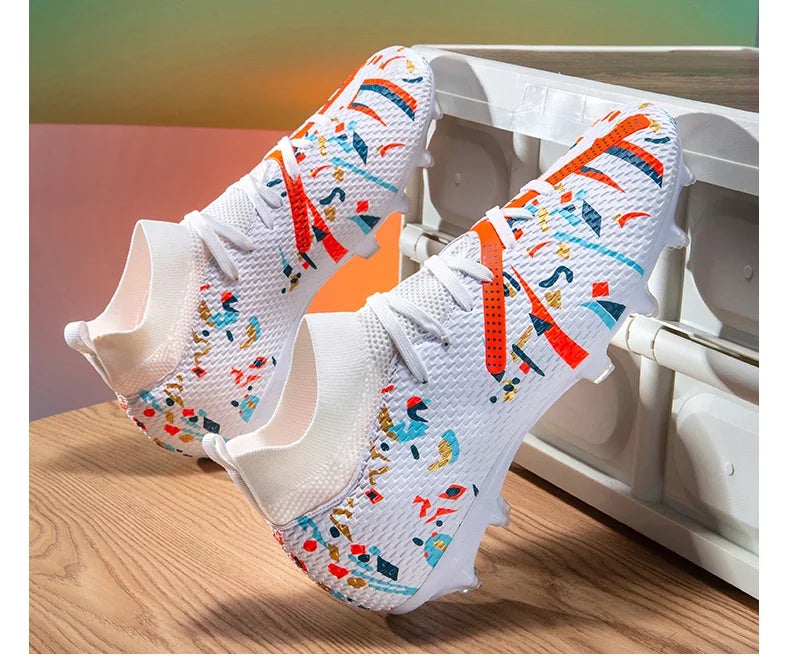 Nouvelles chaussures de football pour hommes, chaussures d'entraînement, crampons de football, baskets de match, chaussures de sport pour terrain gazonné, antidérapantes, professionnelles, ultralégères, unisexes.