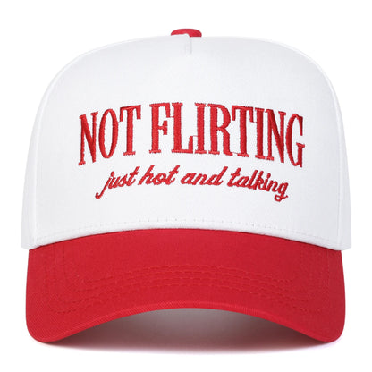 Unisex NOT FLIRTING Letter Embroidery Baseball Caps Spring Autumn Outdoor Adjustable Casual Hats Sunscreen Hat Sports Cap