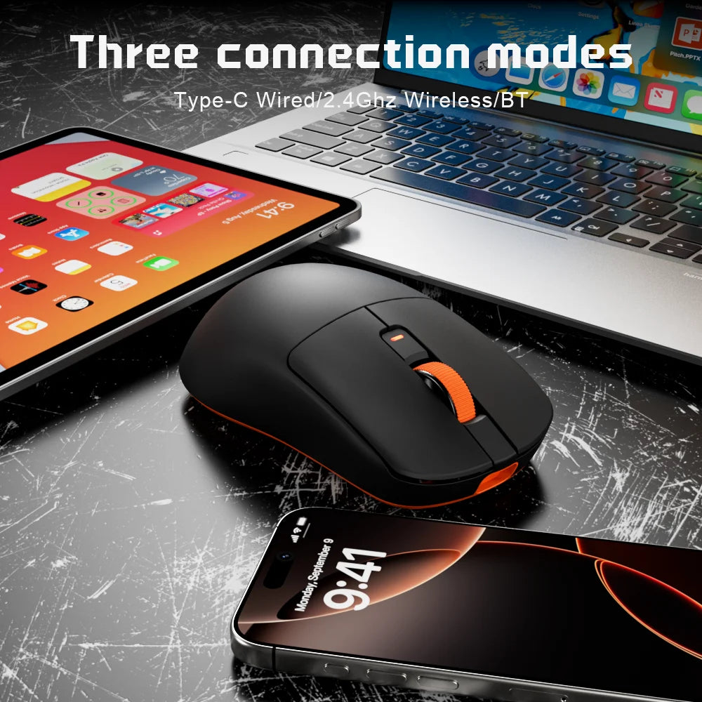 RK Royal Kludge M30 Bluetooth Wireless Mouse PAW3311 41g Lightweight 12000dpi Tri-Mode Gamer Computer Mouse Ergonomic Software