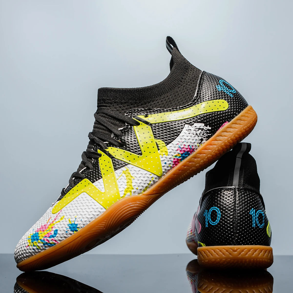 Scarpe da calcio da interno professionali da uomo con suola piatta; scarpe da allenamento resistenti e comode per adulti; scarpe da calcio antiscivolo per adolescenti