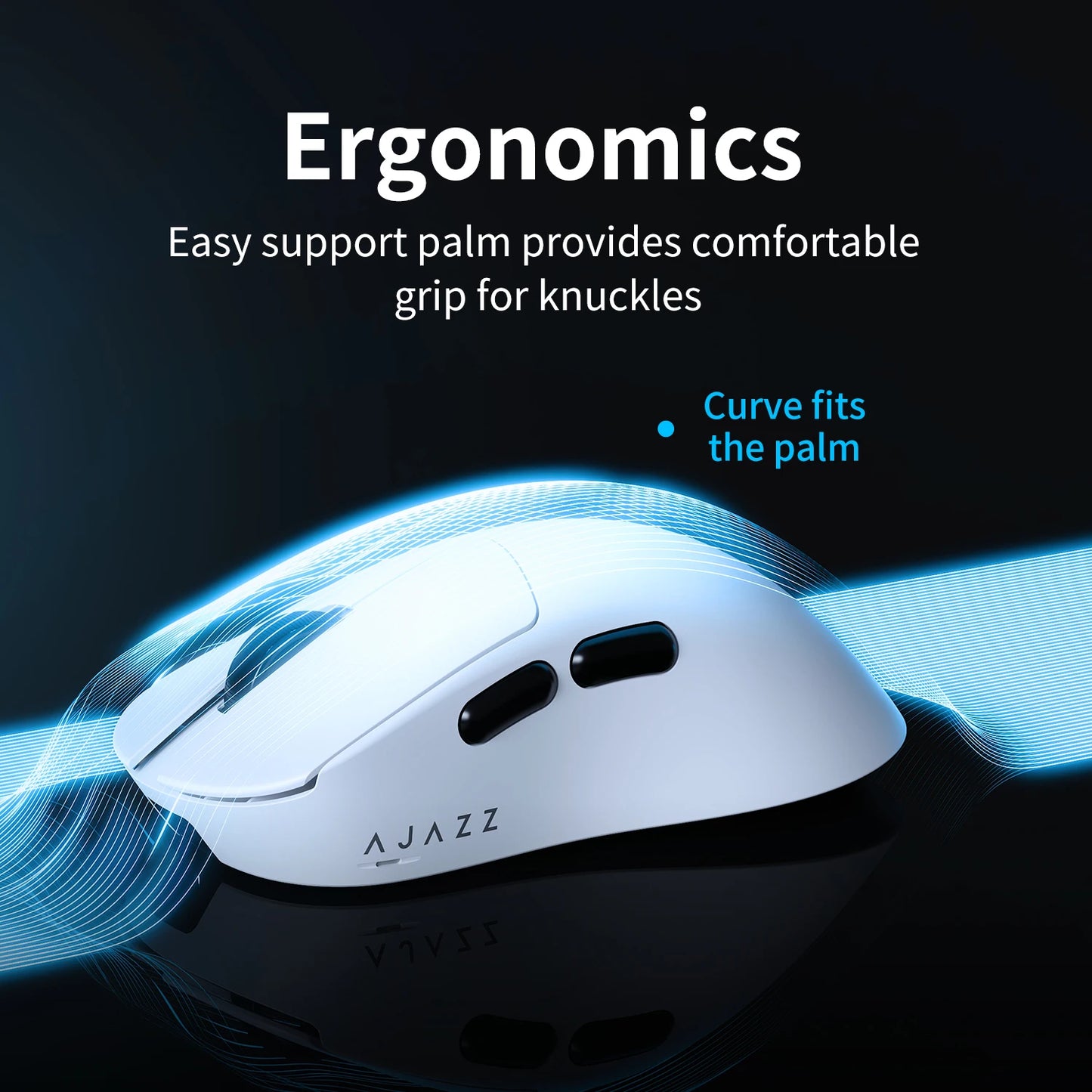 AJAZZ AJ179 V2 MAX tri-mode högerhänt mus, 56g lättviktsdesign, PAW3311-sensor, Huanuo Micro Switch, TelinkMicrochip