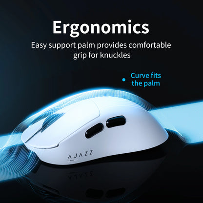 AJAZZ AJ179 V2 MAX tri-mode högerhänt mus, 56g lättviktsdesign, PAW3311-sensor, Huanuo Micro Switch, TelinkMicrochip