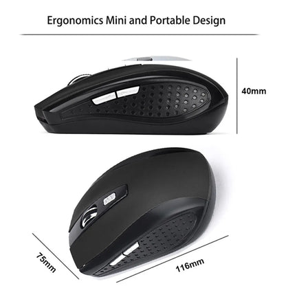 Wireless Mouse 2.4G Silent Optical Mouse with Adjustable 1600 DPI, Portable Wireless Mouse for Laptop, Notebook, PC & MacBook