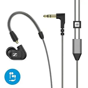 Sennheiser IE 300 Wired In-Ear Earphones HiFi TrueResponse Dynamic Driver, Noise Isolating Audiophile Earbuds with Detachable MMCX Cable for Studio Monitoring