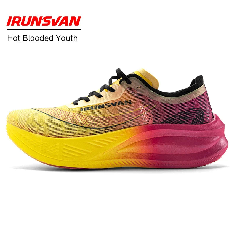 Scarpe da maratona IRUNSVAN con soletta in carbonio: scarpe sportive professionali, stabili, con supporto, assorbimento degli urti, ultraleggere e con ottimo rimbalzo