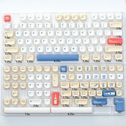 KBDiy KOA Profile Keycap GMK Style Retro 9009 Theme PBT Keycaps For Mechanical Keyboard Gaming KIT Korean 139 Keys ISO Key Cap
