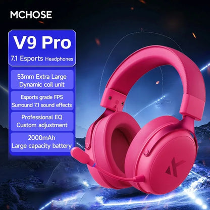 MCHOSE V9 Pro Electronic Sports Headset Three Mode Game USB Wireless 7.1 Channel Surround Sound Portable Headset with Microphone