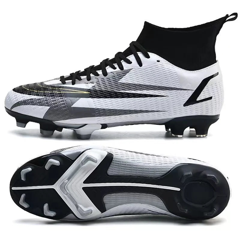 2025 New Long Nail Large Size Football Shoes Teenager Ankle Anti slip Training Latest Sneakers FG/TF Soccer Shoes