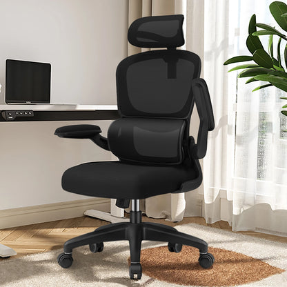 Daccormax Ergonomic Office Chair with Lumbar Support, Adjustable Headrest & Armrests, Computer Desk Chair with 150kg Capacity