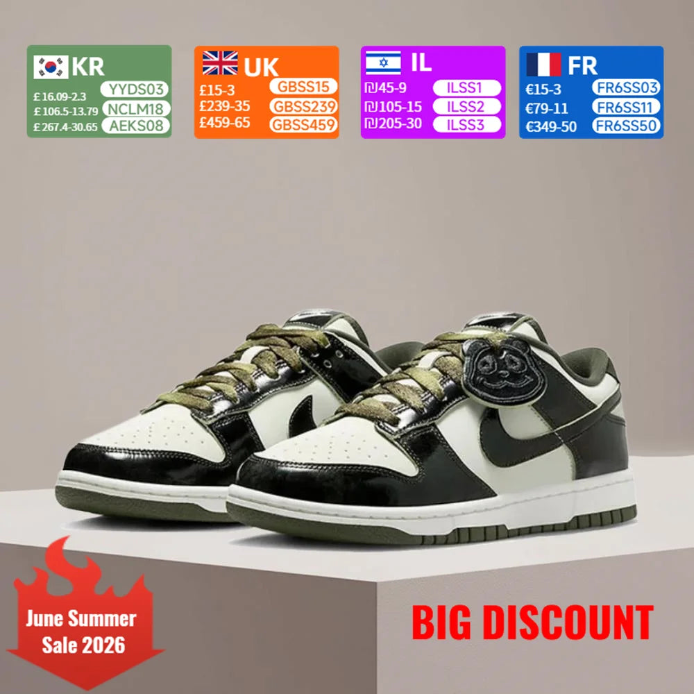 NIKE DUNK LOW Anti-slip, slidstærke og polstrede sneakers til kvinder – alsidige street-sneakers HQ1918-001