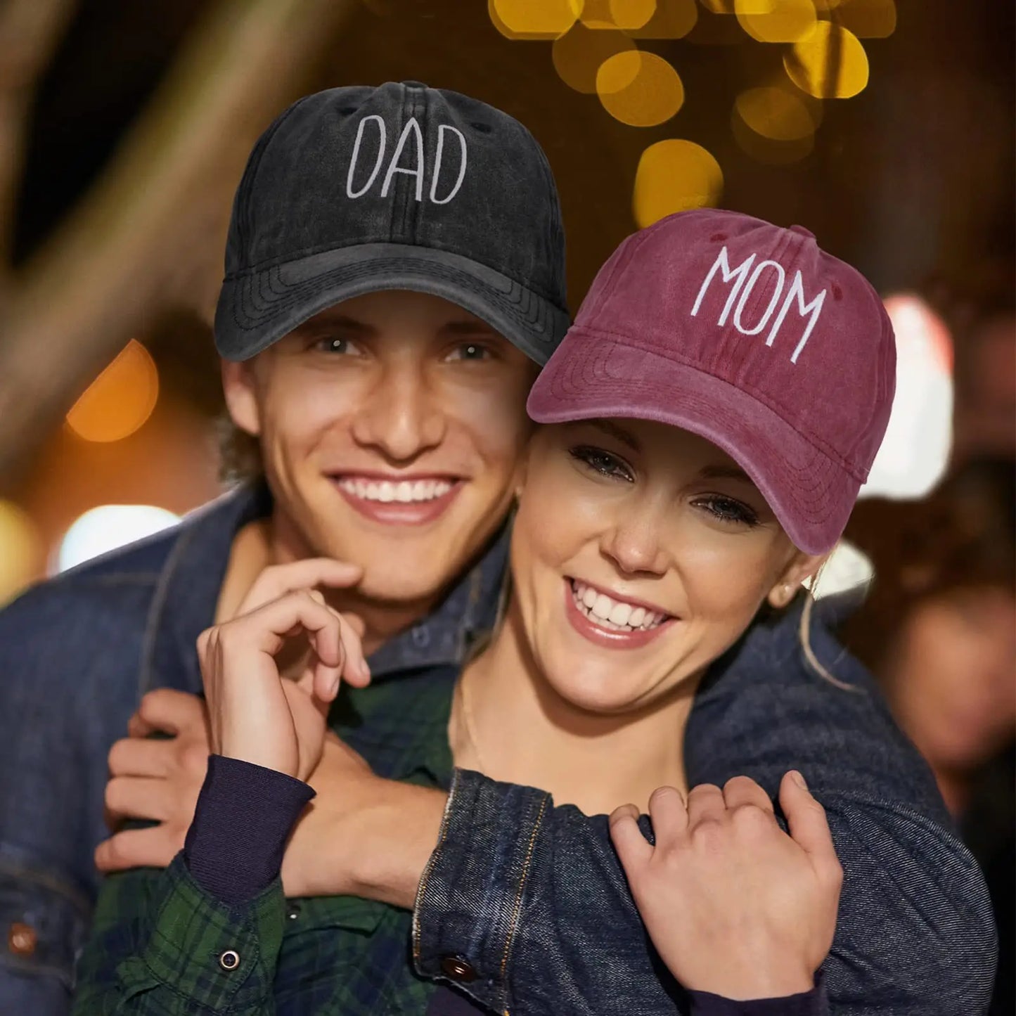 Mom and Dad Embroidered Baseball Hat Retro Sports Running Sunscreen Leisure Daily Versatile Travel Duck Tongue Hat