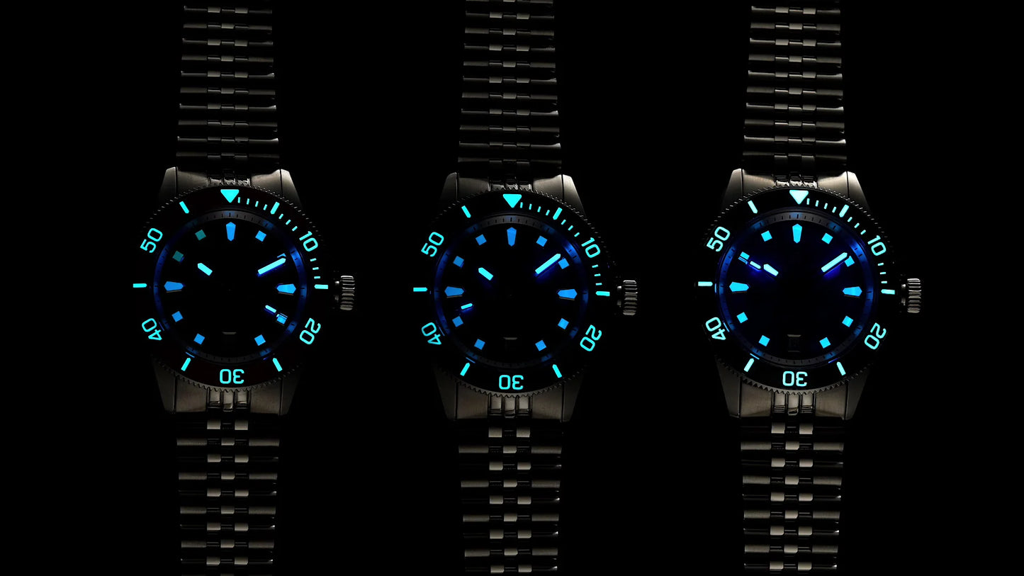 WISHDOIT Automatic Mechanical Watch Miyota 8215 Movement Mother of Pearl Dial Ceramic Bezel Waterproof 150M Diving Watch