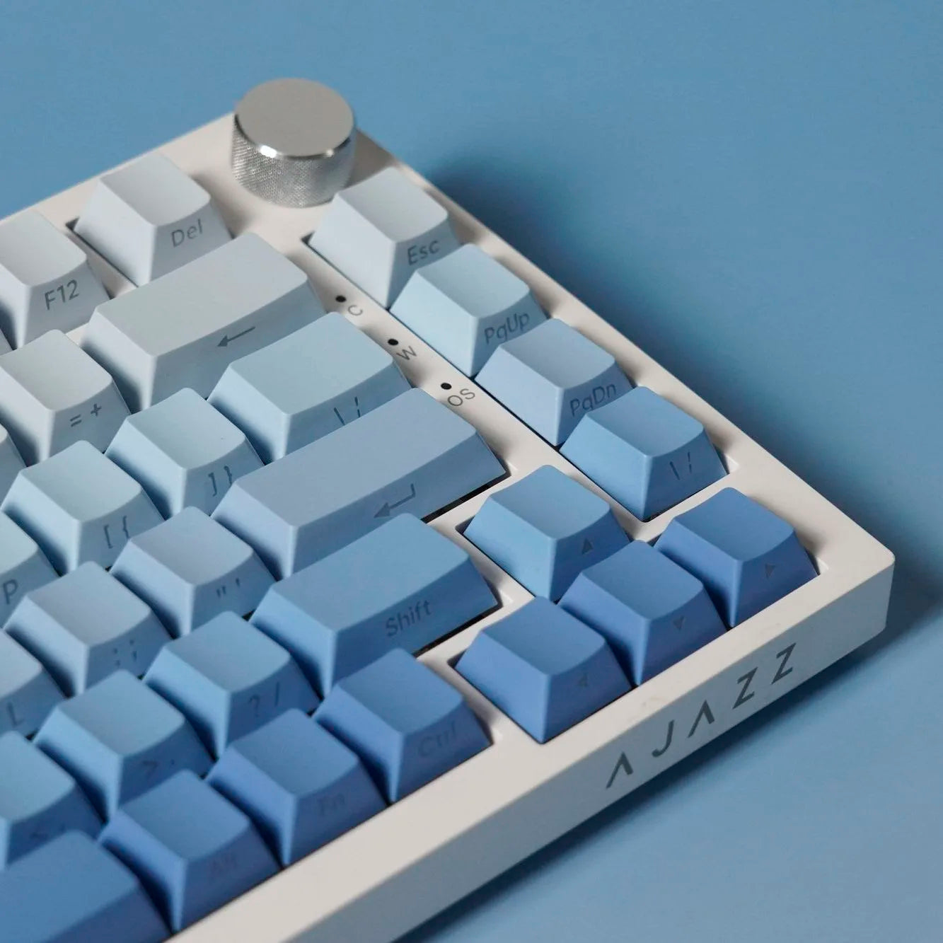 Side Print Keycaps 134 Key Cherry Profile White Blue Gradient PBT Keyboard Key Caps Gamer Mechanical keyboard AULA f75 Wooting