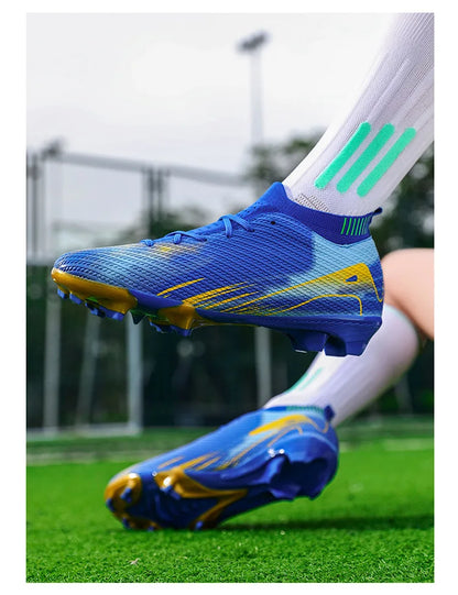 Scarpe da calcio professionali da uomo per attività all'aperto con suola in gomma, scarpe da allenamento resistenti e comode per adulti e adolescenti, scarpe da calcio antiscivolo