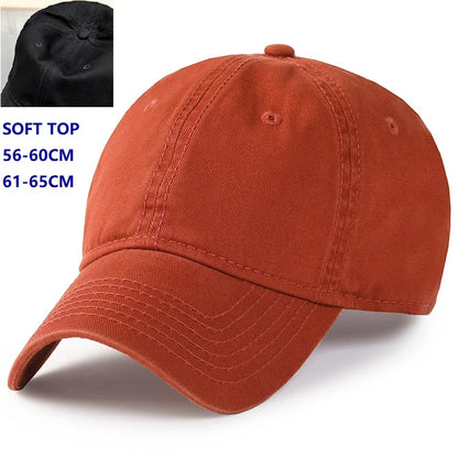 Baseball Caps for Big Head Men Women XXL Oversize High Crown Adjustable Plain Solid Snapback Hats 56-60cm 60-65cm