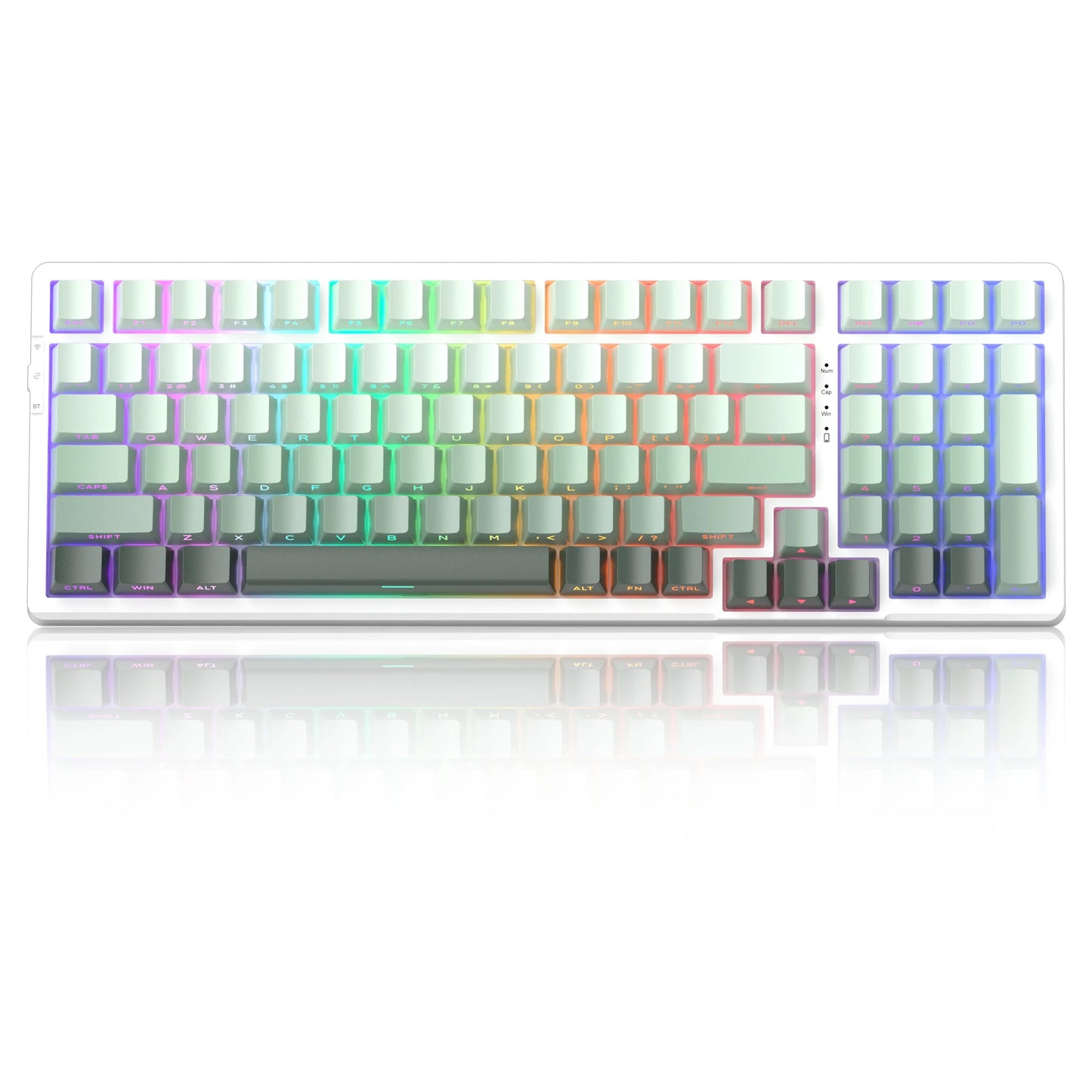 MageGee Light100 Wireless Mechanical Keyboard Side-Printed Hot-Swappable Tri-mode 2.4G/USB/BT RGB Gasket Creamy Gaming Keyboard