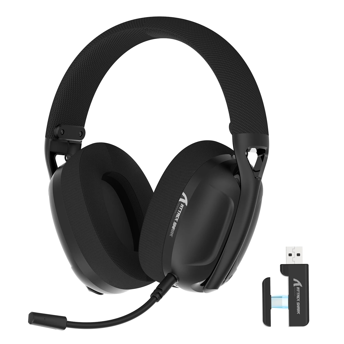ATTACK SHARK L80 Ultra-Light 180g Gaming Headset – Tri-Mode Wireless (Bluetooth 5.3 / 2.4G / Wired), 5.1 Surround Sound, 40mm Drivers, Pluggable Mic
