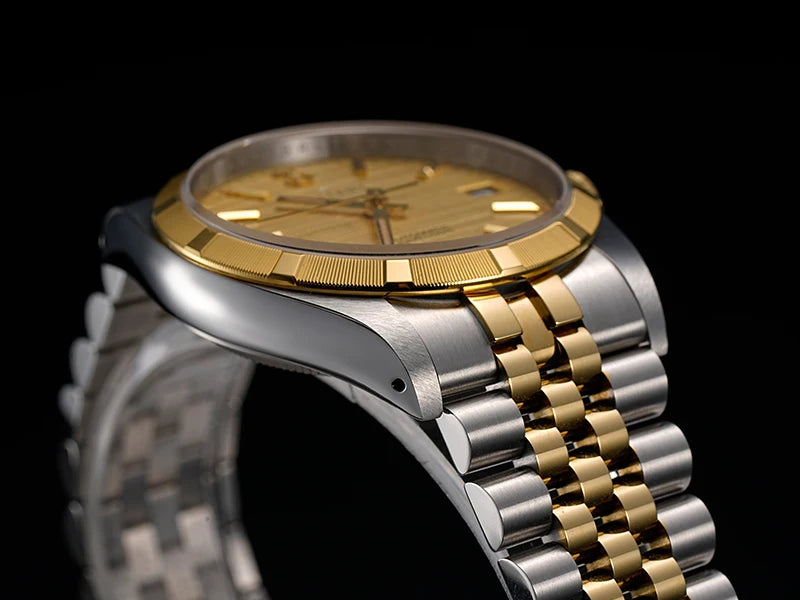 Baltany S4102 Business Man Automatic Mechanical Wristwatch 36mm Linen Dial Engine Turned Bezel NH35 Luxury Dress Watch For Man