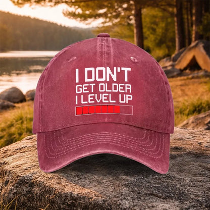 Cappellino da baseball per il compleanno "Gamer Level Up", in cotone lavato, regolabile, stile trucker da esterno