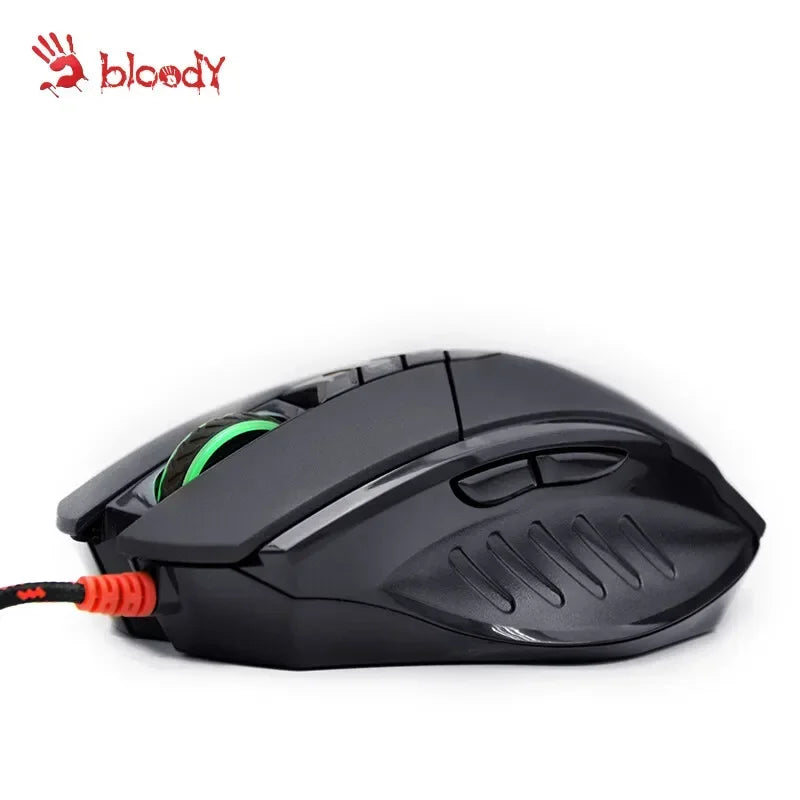 Bloody V7M trådbunden mus RGB lätt ergonomisk design 4000dpi PC kontor e-sport gaming makroprogrammerbar mus för CF LOL CS