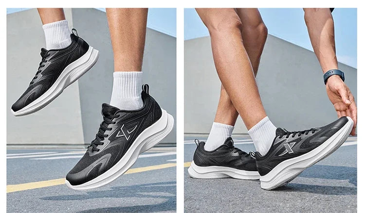 XTEP Running Shoes Men's 2025 Summer Mesh Breathable Comfortable Wear-Resistant Sports Shoes Commuting Casual Shoes 875319110025