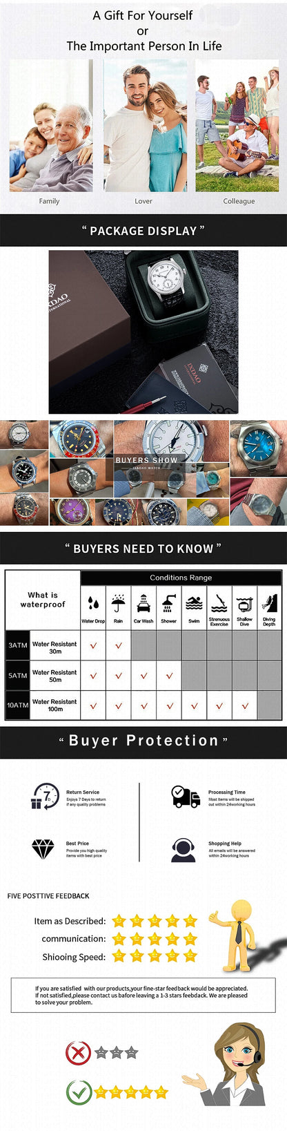 IX&DAO 2026 New Warrior 37mm Men's Automatic Mechanical Watch Blue Miyota 9015 Sapphire Stainless Steel Waterproof 10Bar