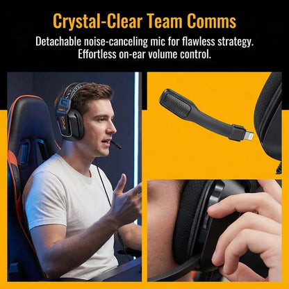 ONIKUMA GT808 Wireless Gaming Headset with 45dB Active Noise Cancelling, Hi-Res Audio, 2.4GHz, Bluetooth 5.3, Wired, 60H Battery for PC, PS5 & Switch