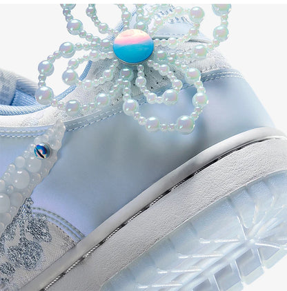 Nike Authentic Dunk Low Women's Fashion Floral Lightweight Casual Sneakers HV8575-100