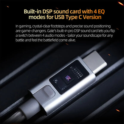 KZ Gale Gaming IEM Earphones – HiFi Super-Linear Driver In-Ear Monitor with Detachable Silver-Plated 2-Pin Cable