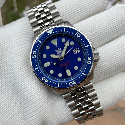 Mechanical Watch For Men STEELDIVE SD1973 Japan NH35 Automatic Movement Ceramic Bezel 200M Waterproof Classic Dive Small Abalone