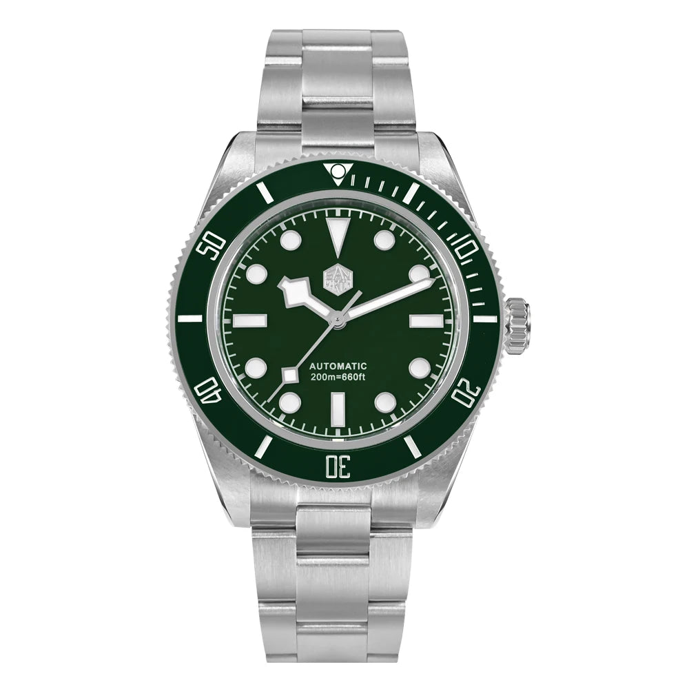 San Martin 40mm NH35 Automatic Men Diving Watch 20ATM Waterproof BB58 Sapphire Wristwatch BGW-9 C3 Luminous Reloj SN0008C/D