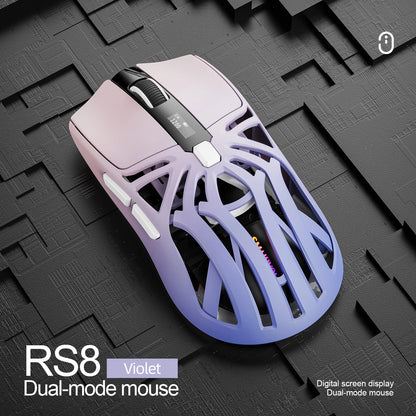 SMAILWOLF RS8 Gaming Mouse Bluetooth Wireless Tri-Mode Lightweight RGB Gaming Mouse with 11200 DPI, Rechargeable Ergonomic Gaming Mouse for PC, Laptop & Mobile