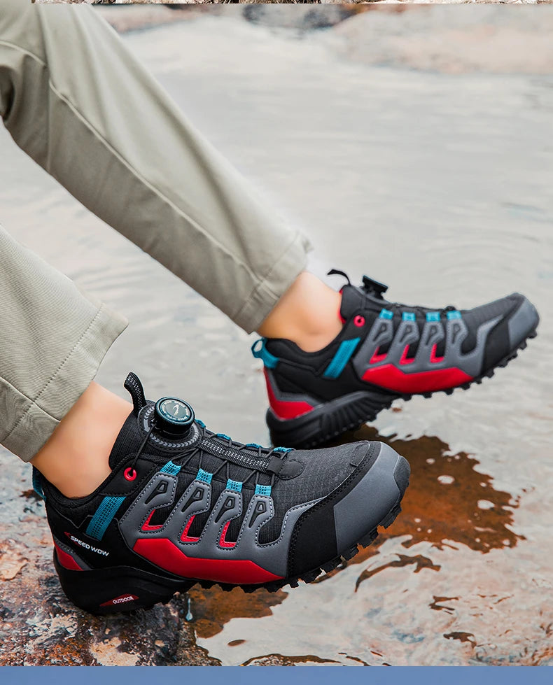 Lightweight Anti-slip Hiking Shoes Magnetic Closure Outdoor Adventure Sneakers