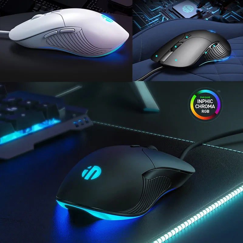 INPHIC B1 ενσύρματο ποντίκι USB, αθόρυβο ποντίκι γραφείου και gaming για PC και φορητούς υπολογιστές
