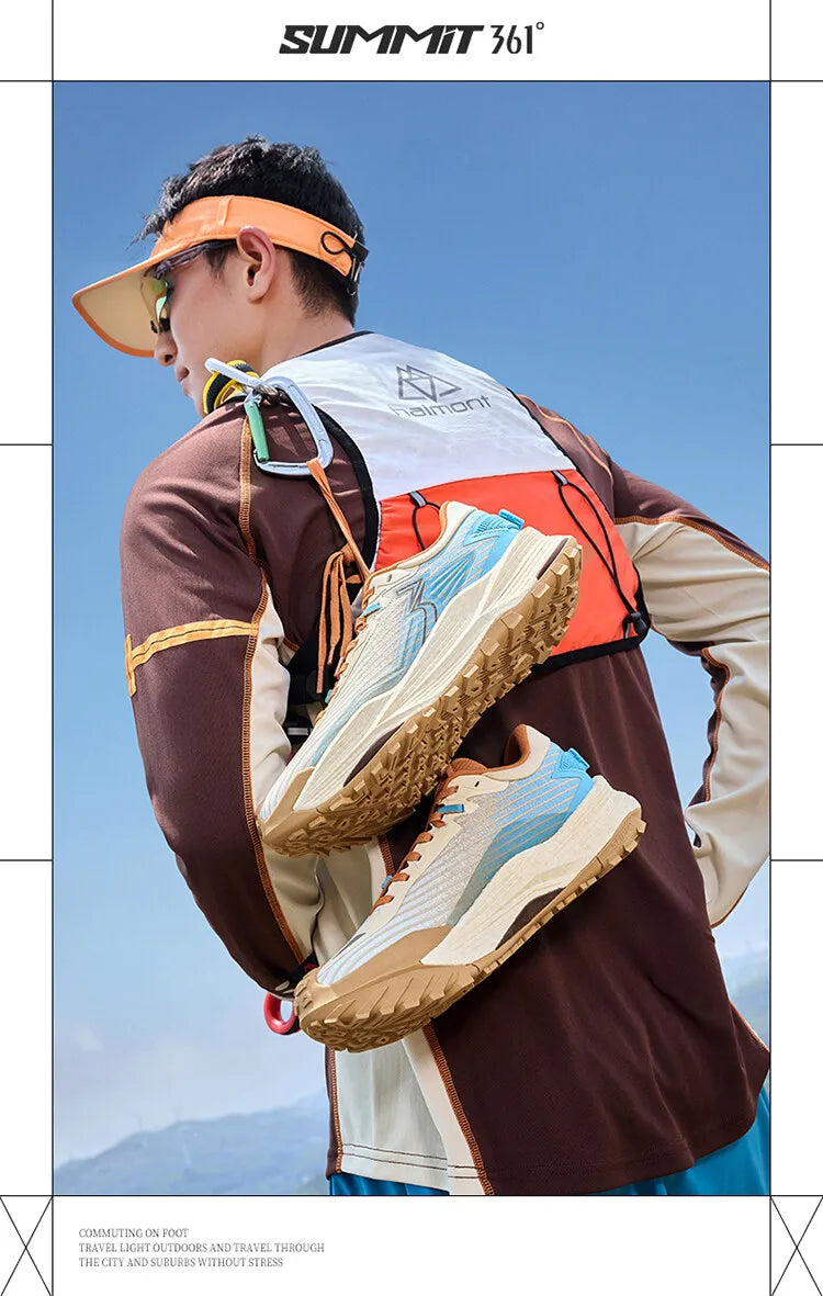 361 Degrees WUXIA 2 Laufschuhe, leicht, atmungsaktiv, dämpfend, rutschfest, weich, Outdoor-Wanderschuhe, vielseitige Sneaker für Herren, 672542201