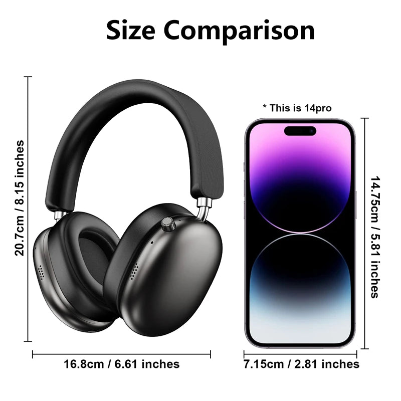 NEW Wireless Bluetooth Headphones Noise Cancelling Earphones Mic Pods Over Ear Sports Gaming Headset For Apple 2025 Hot