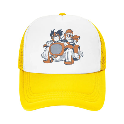 Goku Muten Roshi Dragon Ball Z Baseball Caps Sport Sun Hat Anime DBZ Hats Breathable Polyester Trucker Cap Summer Trucker Caps, Produit gaming premium Fraquane, produits de luxe, nouvelle génération, équipement gamer