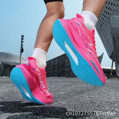 Running Shoes Carbon Board Marathon Men Speciality Sports Breathable Lightweight Women's Comfortable Athletic Chunta Sneakers