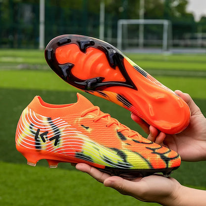 New Men's Soccer Shoes Match Outdoor Sneakers Grass Cleats Hot-selling Football Boots Non-Slip Boys High-quality High-top Light